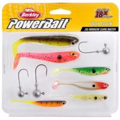 KIT LEURRES SOUPLES BERKLEY PRO PACK JIG MINNOW DARK WATER